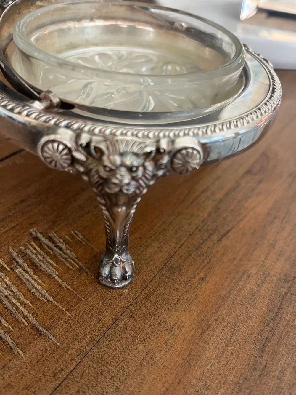 Silver-Finish Decorative Covered miniture Dish